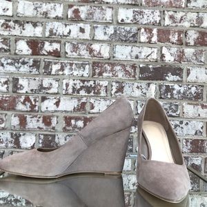 Forever 21 nude wedged heel shoe